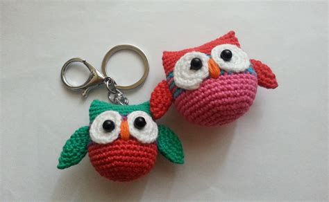 owl keychain crochet pattern